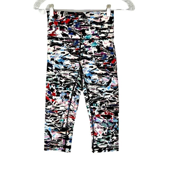 Lululemon Womens Wunder Under Hi Rise 1/2 Tight Culture Clash Multi Black size 4 - Picture 1 of 11